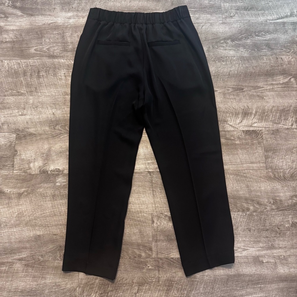 Vince Tapered Black Pull On High Rise Straight Leg Pockets Pants Womens Sz. M - Picture 2 of 9